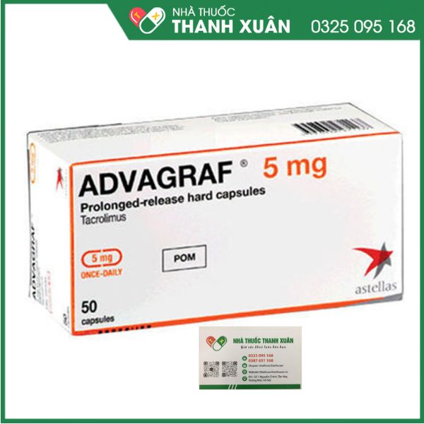 Advagraf 5mg - Thuốc phòng ngừa thải ghép gan, thận ở người trưởng thành